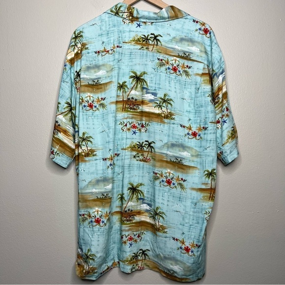 Hilo Hattie Men Button Down Shirt XL Vacation Resort Short Sleeve Rayon Hawaii - Picture 8 of 9